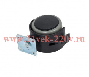 Колесо мебельное поворотное обрезин.пластик черн. площадка D50 с тормозом (пакет) Tech-Krep 152349