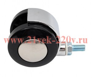 Колесо мебельное поворотное пластик хром резьба М8 D50 б/т (пакет) Tech-Krep 152352