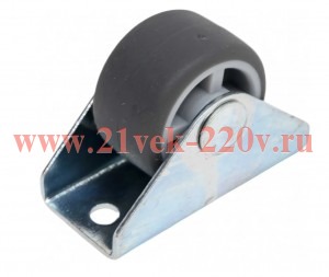 Ролик выкатной неповоротный К.2 D25 обрезин. пластик накладной Tech-Krep 152365