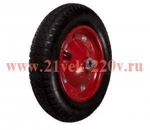 Колесо на ось пневмат. протектор. рез. стал.обод шарикоподшип D350 ( 16) Tech-KREP 148421