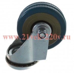 Колесо аппаратное поворотное п/п обод резина сер. подшипник скольжения под болт М10 d50 б/т Tech-Kre