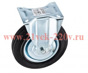 Колесо промышленное поворотное стал. обод с резин. шиной и роликоподшип. площадка D160 с торм Tech-K