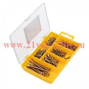 Набор саморезов для ДСП 76шт пластик. коробка Kranz KR-01-3101-11