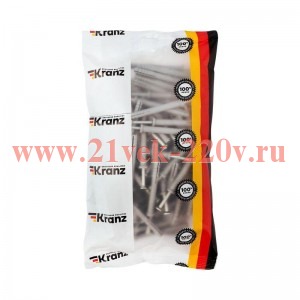 Дюбель-гвоздь потайной бортик полипропилен 6х60 (уп.100шт) Kranz KR-02-3621-008