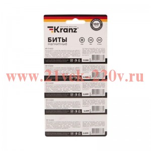 Бита PH2x50мм для шуруповерта сталь S2 (уп.5шт) (лента) Kranz KR-12-6222