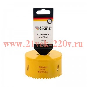 Коронка Bimetal 86мм Kranz KR-92-0241