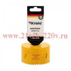 Коронка Bimetal 79мм Kranz KR-92-0239