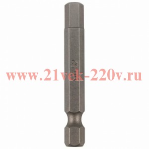 Бита шестигранная для шуруповерта HEX6х50мм (уп.2шт) Kranz KR-92-0424-1