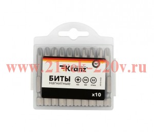 Бита PZ3х50мм для шуруповерта (уп.10шт) Kranz KR-92-0420