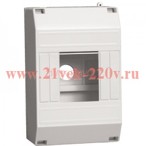 Бокс ИЭК КМПн 1/4 на 4 модуля накладной пластиковый без дверки MKP31-N-04-30-135