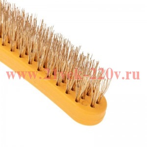 Щетка по металлу с пластиковой ручкой 4 ряд. 260мм Kranz KR-91-1236