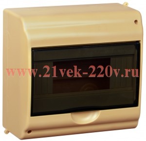 Бокс пластиковый накладной с прозрачной крышкой ИЭК KREPTA 3 КМПн 2/9-2 9 модуля шина сосна MKP42-N-09-31-02-S