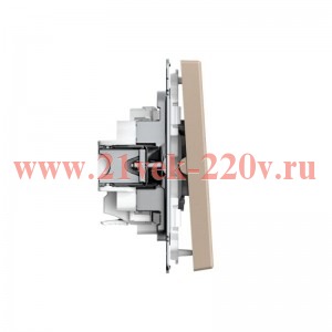 Выключатель 2-кл. ArtGallery 10AX быстрозажим. клем. механизм песочн. SE GAL001251S