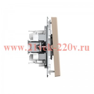 Выключатель для жалюзи 2-кл. ArtGallery 2х (сх. 4) 10А быстрозажим. клем. механизм песочн. SE GAL001