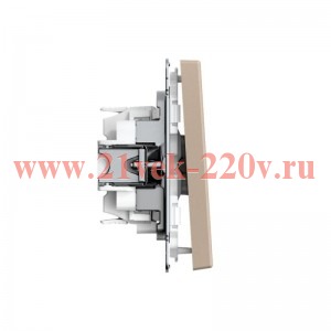 Переключатель 1-кл. ArtGallery 10AX быстрозажим. клем. механизм песочн. SE GAL001261S