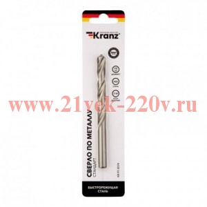 Сверло по металлу 10мм HSS DIN 338 (уп.1шт) Kranz KR-91-0574