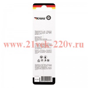 Сверло по дереву 6х90мм цилиндрический хвостовик Kranz KR-91-0735