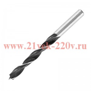 Сверло по дереву 9х125мм цилиндрический хвостовик Kranz KR-91-0738