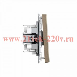 Переключатель перекрестный ArtGallery 10AX быстрозажим. клем. механизм шампань SE GAL000571S