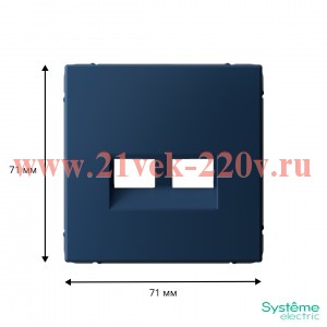 Накладка двойная ArtGallery для информационных функций типа Keystone аквамарин SE GAL001190