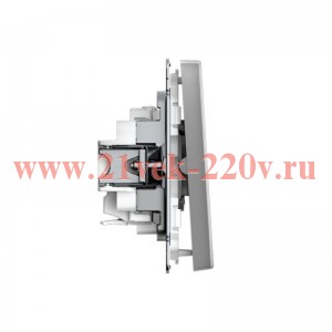 Выключатель 2-кл. ArtGallery 10AX быстрозажим. клем. механизм сталь SE GAL000951S