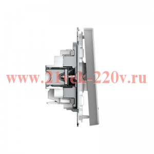 Выключатель 1-кл. ArtGallery 10AX с подсветкой быстрозажим. клем. механизм сталь SE GAL000913S