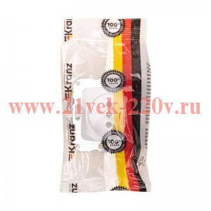 Розетка 1-м СП 10А DEA без заземл. механизм бел. Kranz KR-78-0210