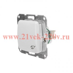 Розетка 1-м СП 16А DEA с заземл. с крышкой механизм бел. Kranz KR-78-0213
