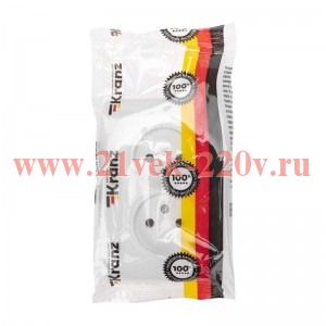 Розетка 2-м СП 10А DEA без заземл. бел. Kranz KR-78-0217