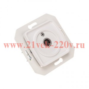 Розетка TV проходная СП DEA механизм бел. Kranz KR-78-0221