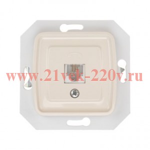 Розетка телефонная СП RJ11 DEA механизм беж. Kranz KR-78-0252