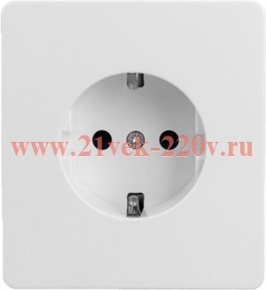 Розетка 1-ая с/з с/у со шторками 16А MIELE бел. Kranz KR-78-0701-1