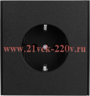 Розетка 1-ая с/з с/у со шторками 16А MIELE антрацит Kranz KR-78-0701-5
