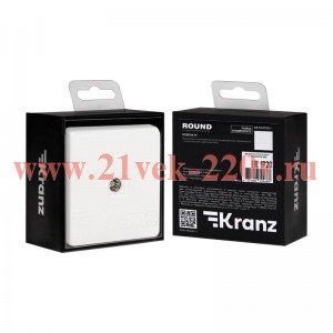 Розетка телевизионная TV СП ROUND MIELE перламутр Kranz KR-78-0723-1