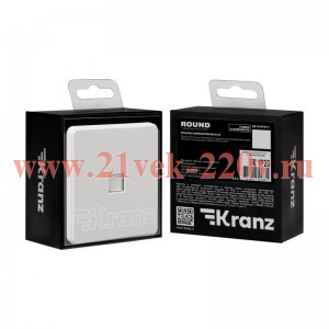 Розетка компьютерная СП ROUND MIELE RJ45 кат6 перламутр Kranz KR-78-0724-1