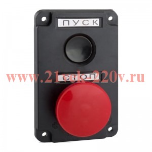 Пост кнопочный ПКЕ-122 2 У2 IP54 красн. гриб КЭАЗ 150741