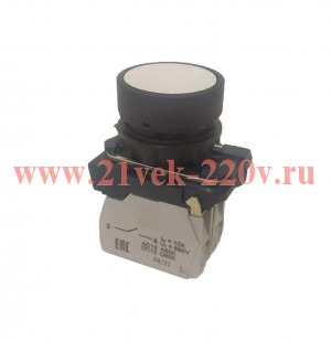 Кнопка КМЕ4110мС бел. 1но+0нз цилиндр IP40 КЭАЗ 354443