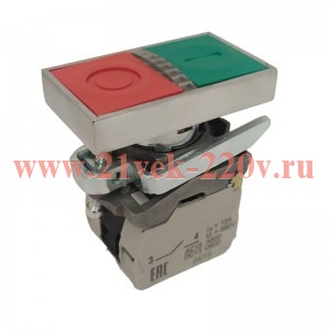 Кнопка КМЕ9111мЛ 24В зел./красн. 1но+1нз двойная индикатор IP40 КЭАЗ 354409