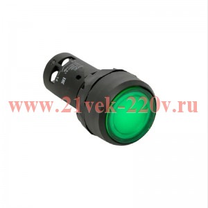 Кнопка с фиксацией с подсветкой OptiSignal Compact D22 С7-PHL-M310 зел. 1НО 230В AC XB7NJ03M1 КЭАЗ 3
