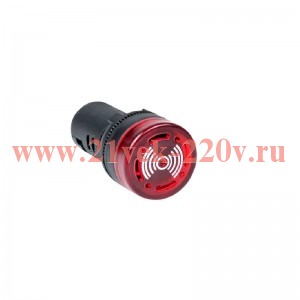 Зуммер с непрерывным сигналом OptiSignal Compact D22 С7-B-M4CL красн. с подсветкой 230В AC/DC КЭАЗ 3