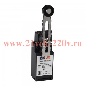 Выключатель концевой OptiLiS D4N-412G рычаг регулируемый с роликом пластик. EN 50047 XCKN2145P20 КЭА