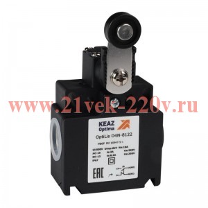 Выключатель концевой OptiLiS D4N-8125 рычаг метал. с роликом метал. EN 50047 XCKT2119P16 КЭАЗ 365321