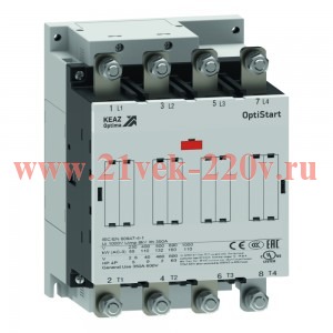 Контактор OptiStart K-AF-265-40-00-E110 с катушкой AC/DC с электронным управлением КЭАЗ 370928