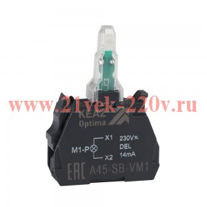 Блок световой OptiSignal D22 A45-SB-VM1 бел. 110-230 В AC/DC с защитой от наводок ZBVM1 КЭАЗ 362249
