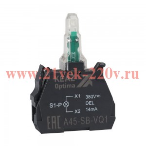 Блок световой OptiSignal D22 A45-SB-VQ3 зел. 380 В AC с защитой от наводок ZBVQ3 КЭАЗ 362255