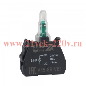 Блок световой OptiSignal D22 A45-SB-VB4 красн. 24 В AC/DC с защитой от наводок ZBVB4 КЭАЗ 362246