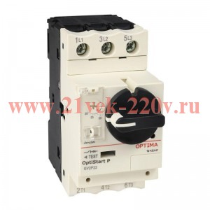 Выключатель автоматический OptiStart P GV2P04 с уставкой расцепителя 0.40-0.63A КЭАЗ 372901