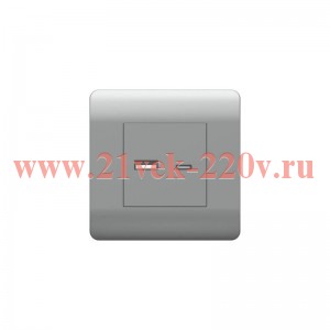 Розетка USB NEW3-E тип A+C 5В/21А серебр. CHINT 431451