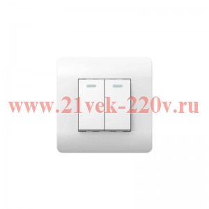 Выключатель 2-кл. NEW3-E 10А с индикацией бел. CHINT 431524