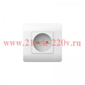 Розетка 1-м NEW3-E 16А без заземл. защ. шторки бел. CHINT 431536